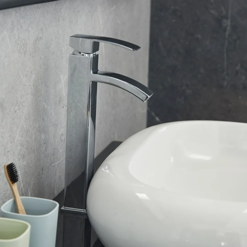 Tvättställsblandare badrum | Rostfritt stål | Modern design