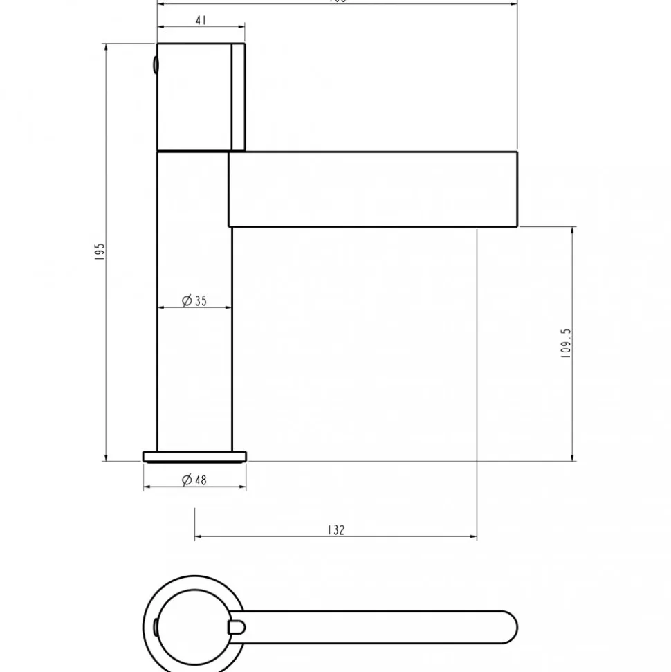 Tvättställsblandare | Modern design | Krom | Kelly
