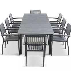 Underhållsfria utemöbler 180-240 cm | 8 stolar | Lyfco Waxholm