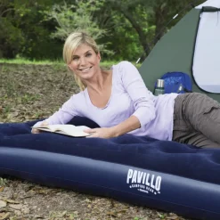Uppblåsbar madrass | Pavillo Airbed Queen med inbyggd fotpump