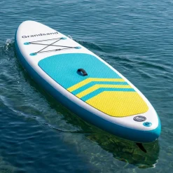 Uppblåsbar SUP 320 cm | Uppblåsbar paddle board | Stabil & hållbar | Blå/Gul