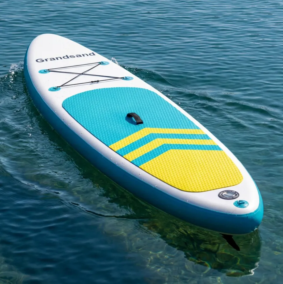 Uppblåsbar SUP 320 cm | Uppblåsbar paddle board | Stabil & hållbar | Blå/Gul