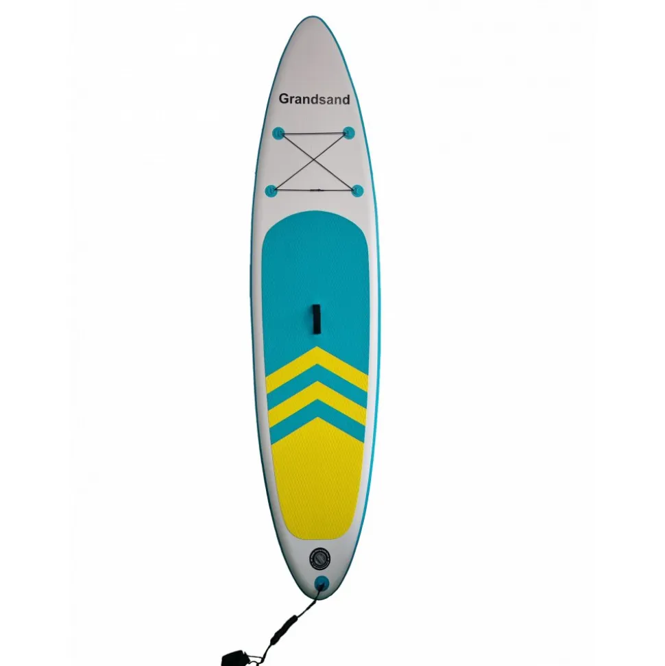Uppblåsbar SUP 320 cm | Uppblåsbar paddle board | Stabil & hållbar | Blå/Gul