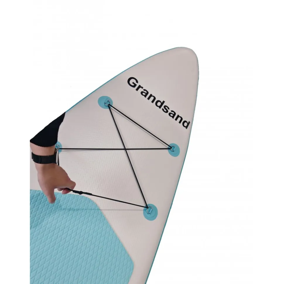 Uppblåsbar SUP 320 cm | Uppblåsbar paddle board | Stabil & hållbar | Blå/Gul