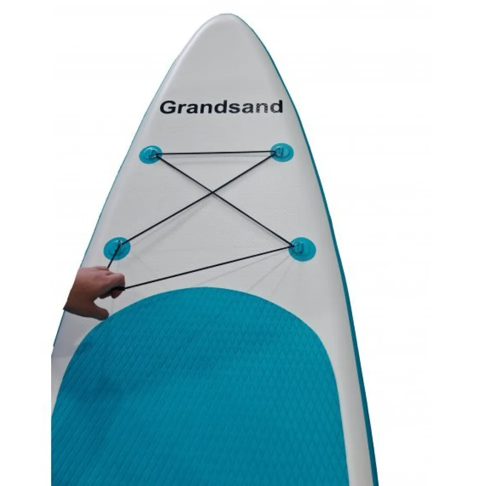 Uppblåsbar SUP 320 cm | Uppblåsbar paddle board | Stabil & hållbar | Blå/Gul