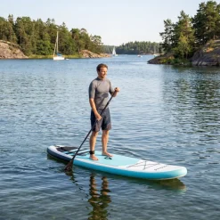 Uppblåsbar SUP 320 cm | Uppblåsbar Paddle Board | Stabil & Hållbar | Blå/Svart