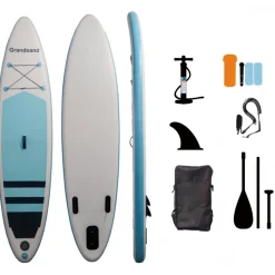 Uppblåsbar SUP 320 cm | Uppblåsbar Paddle Board | Stabil & Hållbar | Blå/Svart