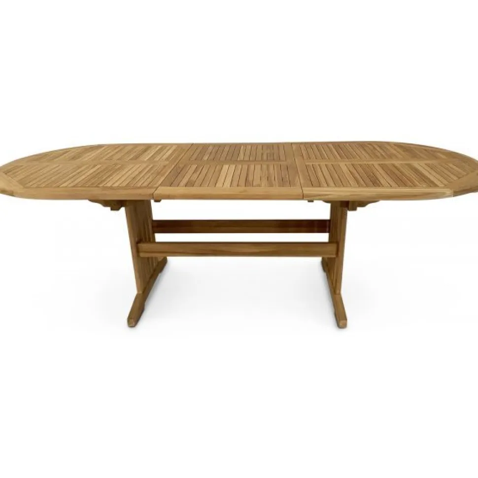 Utdragbart teakbord i massiv teak 180240 × 100 cm | Matbord för uteplats & uterum | Solö
