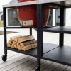 Utekök Kamadogrill AU-21 (47 cm)  Vinröd | Keramisk grill med integrerad arbetsstation