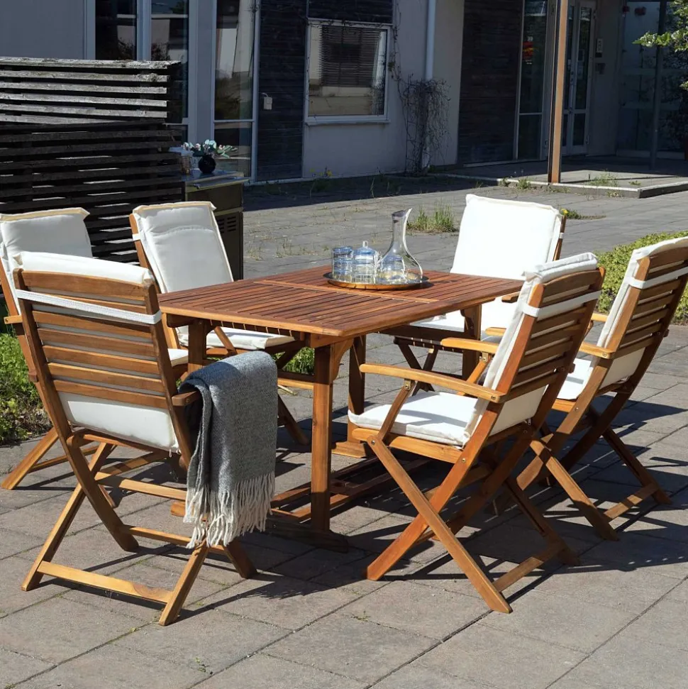 Utemöbel - förlängningsbart | Bord & 6 stolar | Lyfco Värmdö