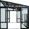Uterum 10,7m² | Säkerhetsglas och kanalplast | Aluminiumstomme | Svart