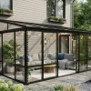 Uterum 14,8m² | Säkerhetsglas och kanalplast | Aluminiumstomme | Svart
