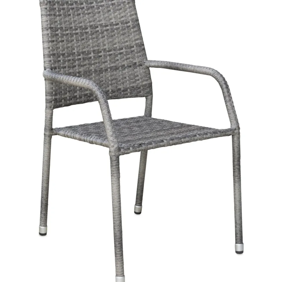 Utestol i grå konstrotting | Stapelbar & nätt design | Ida