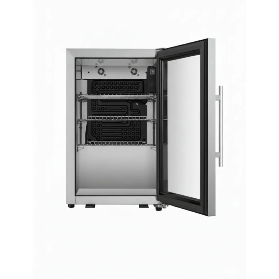 Utomhus kyl i rostfritt stål | UV-glas & LED-belysning | 63L
