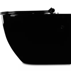 Vägghängd toalett inkl. Dold cistern | Svart | Toalettpaket