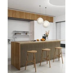 Väggpanel ribbad akustikpanel Valnöt MDF | 120×60×1,8 cm | 2 stycken | 1,44 m²