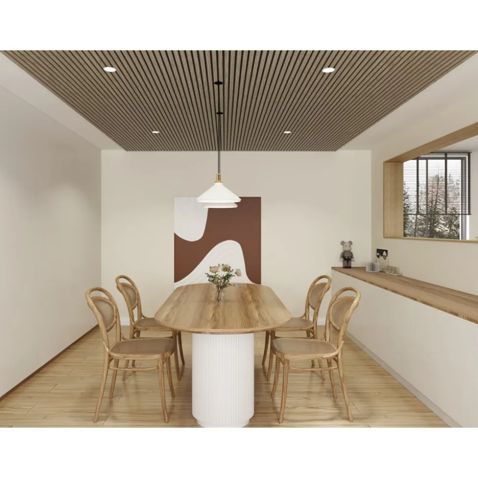 Väggpanel ribbad akustikpanel Valnöt MDF | 120×60×1,8 cm | 2 stycken | 1,44 m²