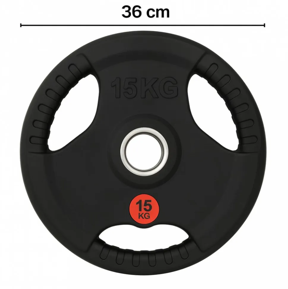 Viktskivor 2x15 kg (30 kg) 50 mm gummiklädda vikter