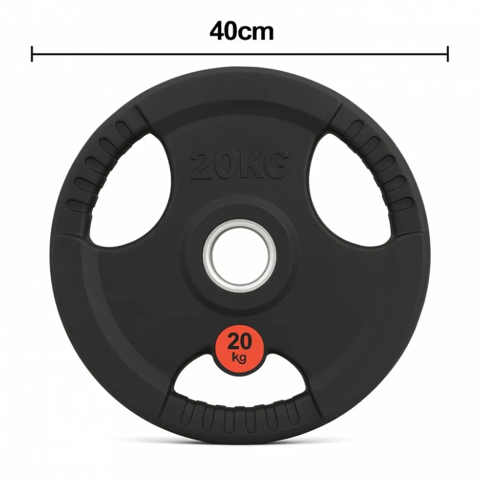 Viktskivor 2x20 kg (40 kg) 50 mm gummiklädda vikter