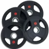 Viktskivor 4x5 kg (totalt 20 kg) | gummiklädda 50 mm