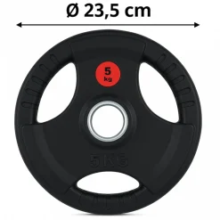 Viktskivor 4x5 kg (totalt 20 kg) | gummiklädda 50 mm