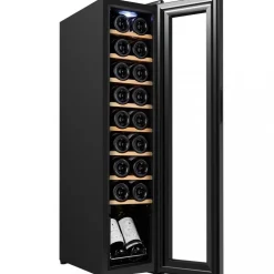 Vinkyl 18 flaskor | Extra tystgående | LED-belysning | 25cm smal