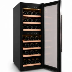 Vinkyl för 38 flaskor | 110 liter | Dual zone med glasdörr & touchkontroll