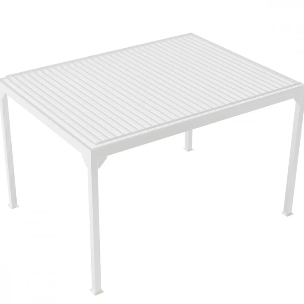 Vit Pergola Premium | Öppningsbara lameller