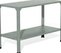 Växthusbord med 2 hyllplan Stilrent och lättplacerat odlingsbord 115×50×80 cm