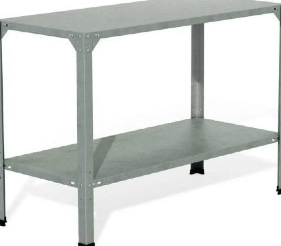 Växthusbord med 2 hyllplan Stilrent och lättplacerat odlingsbord 115×50×80 cm