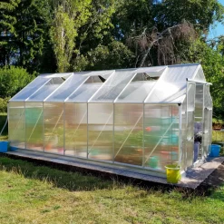 Växthus 12,4m² | Hög odlingshöjd | 6mm kanalplast
