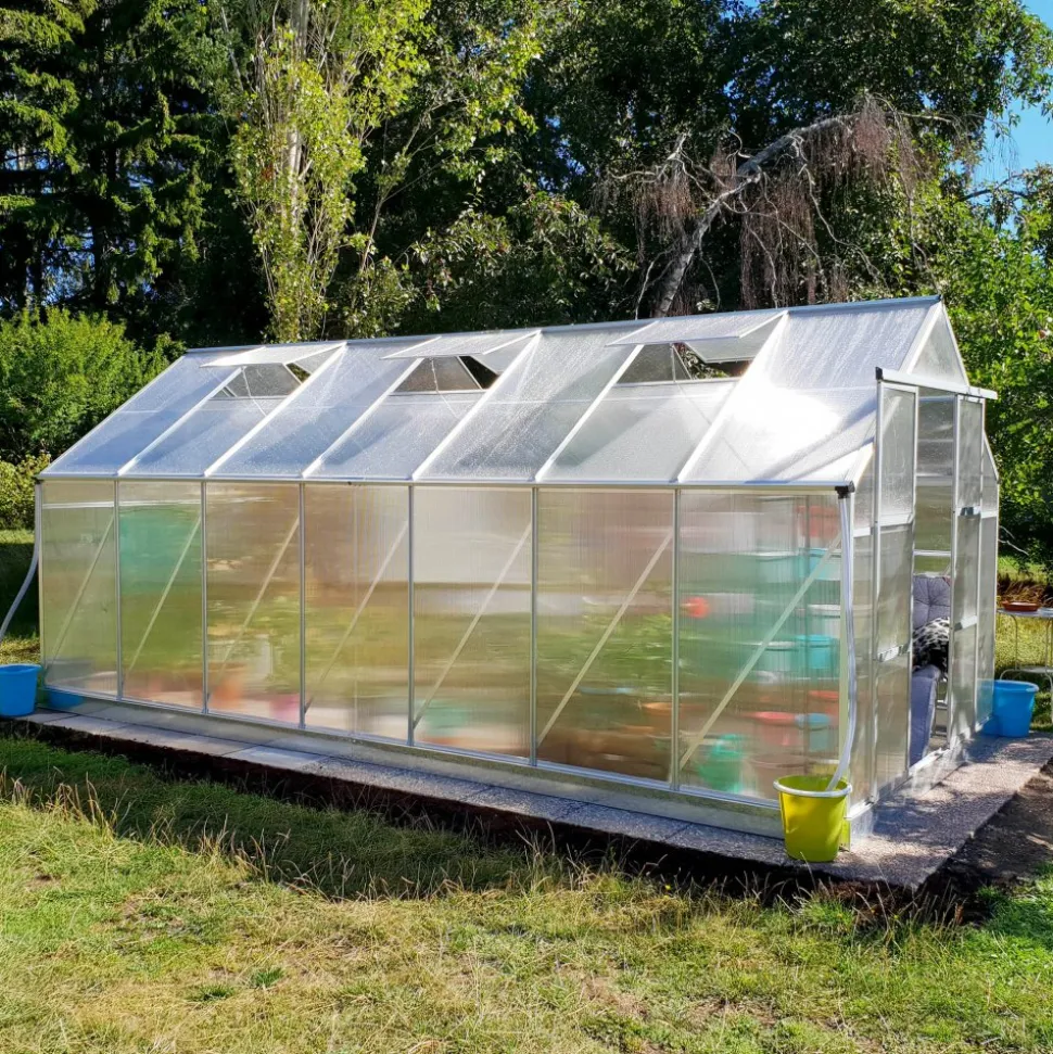 Växthus 12,4m² | Hög odlingshöjd | 6mm kanalplast