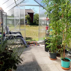 Växthus 12,4m² | Hög odlingshöjd | 6mm kanalplast