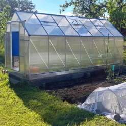 Växthus 12,4m² | Hög odlingshöjd | 6mm kanalplast