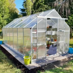 Växthus 12,4m² | Hög odlingshöjd | 6mm kanalplast