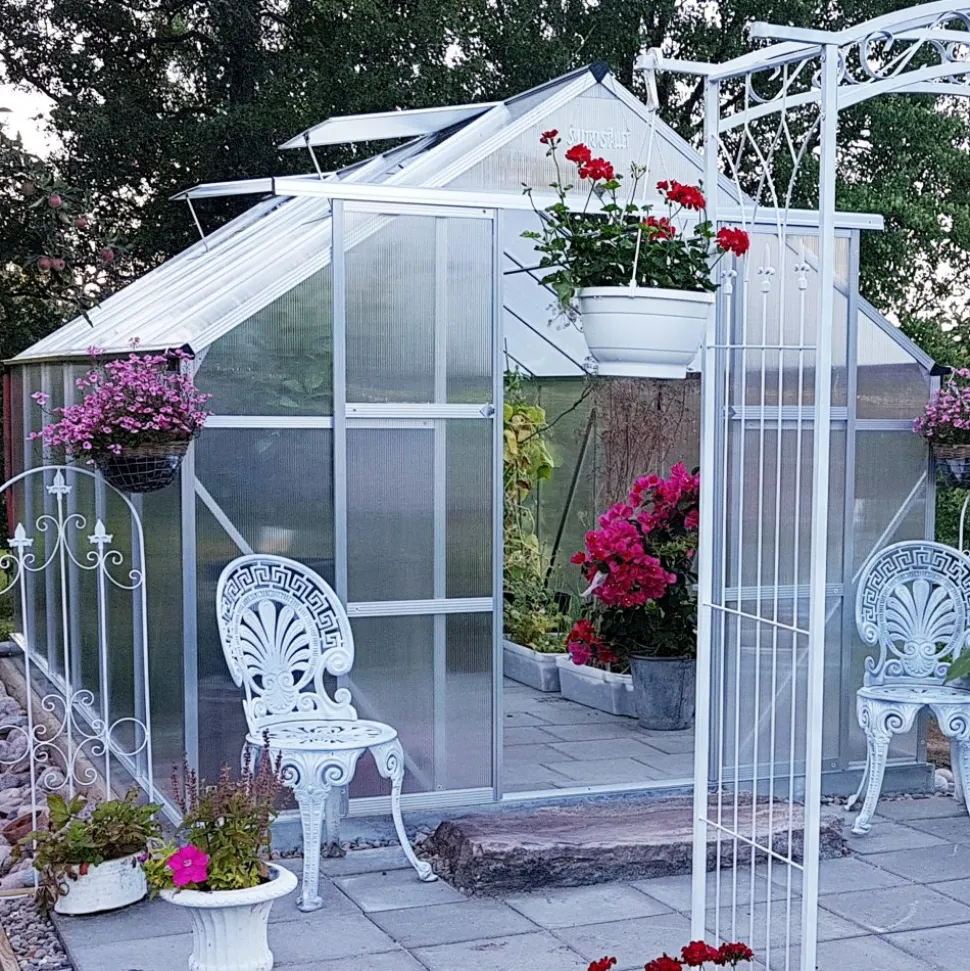 Växthus 10,7m² | Hög odlingshöjd | 6mm kanalplast