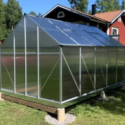 Växthus 8,9m² | Hög odlingshöjd | 6 mm kanalplast