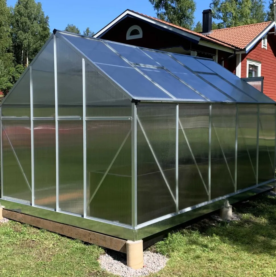 Växthus 8,9m² | Hög odlingshöjd | 6 mm kanalplast