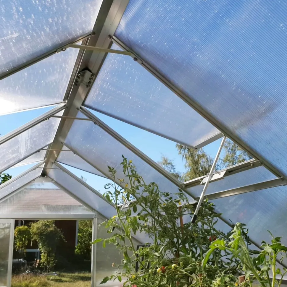 Växthus 8,9m² | Hög odlingshöjd | 6 mm kanalplast