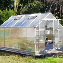 Växthus 8,9m² | Hög odlingshöjd | 6 mm kanalplast