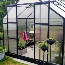 Växthus 8,9m² | Hög odlingshöjd | 6 mm kanalplast