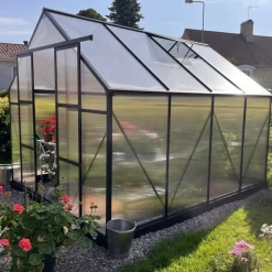 Växthus 7,2m² | 6mm Kanalplast | Hög odlingshöjd