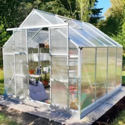 Växthus 7,2m² | 6mm Kanalplast | Hög odlingshöjd