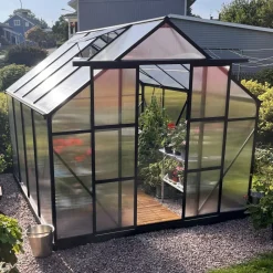 Växthus 7,2m² | 6mm Kanalplast | Hög odlingshöjd