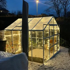 Växthus 6,4 m² | 4 mm säkerhetsglas | 5 års stormgaranti