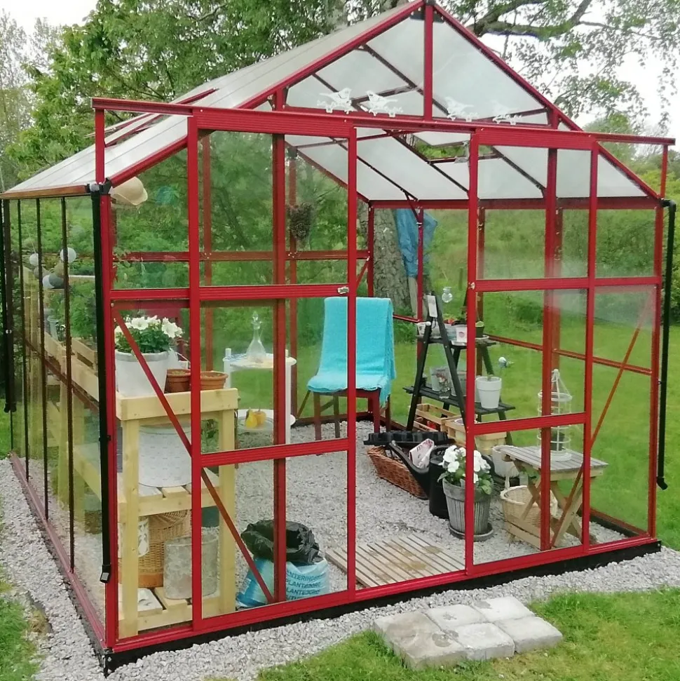 Växthus 6,4 m² | 4 mm säkerhetsglas | 5 års stormgaranti