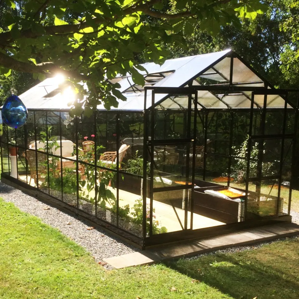 Växthus 16 m² | 4mm säkerhetsglas | 5 års stormgaranti