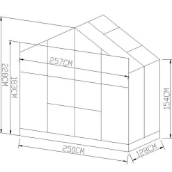Växthus 3,3m² | 4mm säkerhetsglas | 5 års stormgaranti