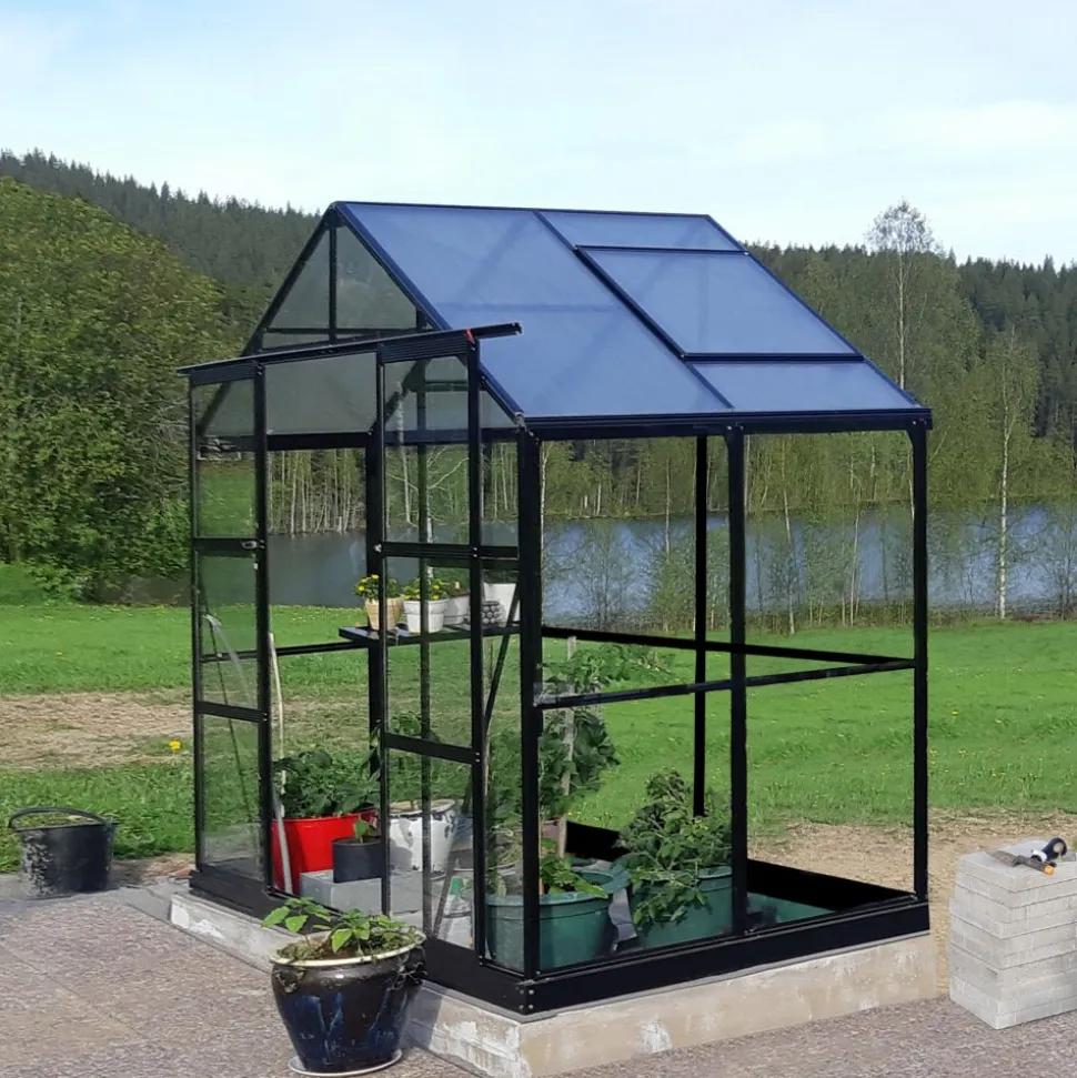 Växthus 3,3m² | 4mm säkerhetsglas | 5 års stormgaranti