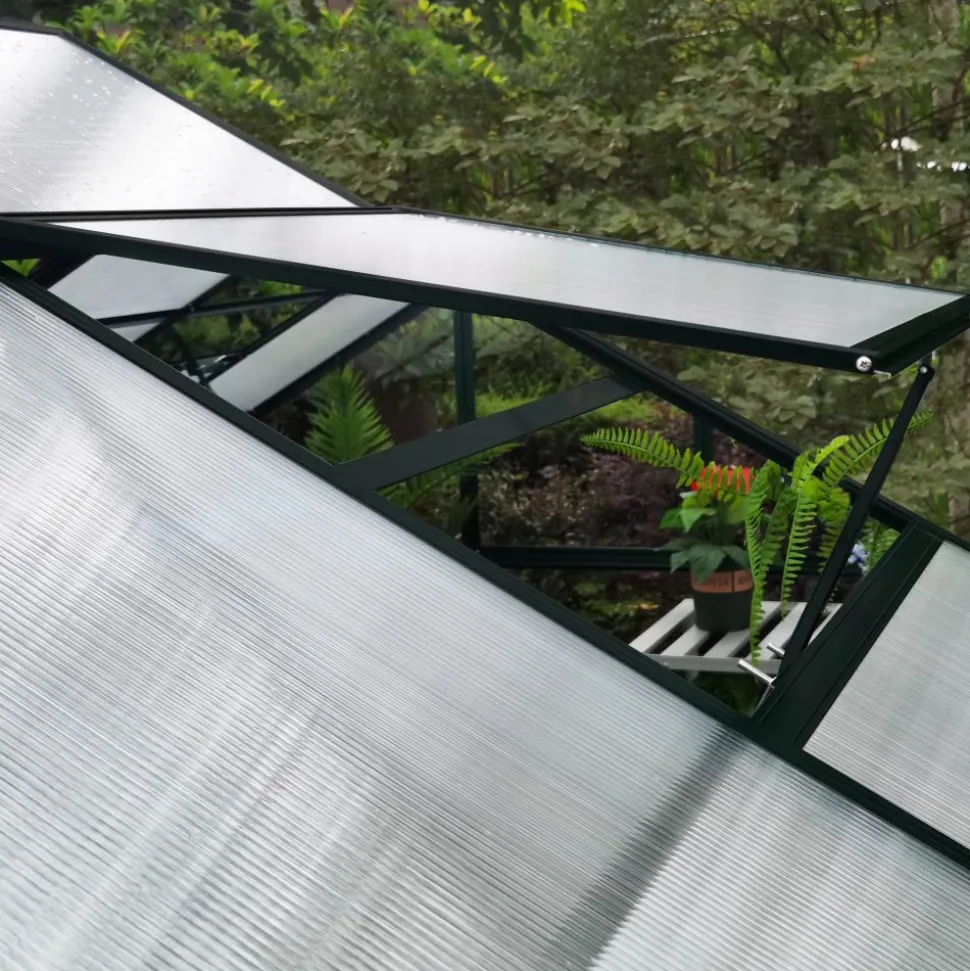 Växthus 3,3m² | 4mm säkerhetsglas | 5 års stormgaranti
